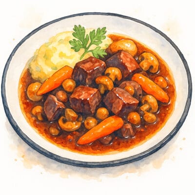Beef Bourguignon • Burgundy Beef Stew