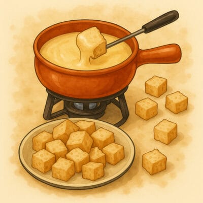 Fondue de Queijo Suíço • Swiss Cheese Fondue