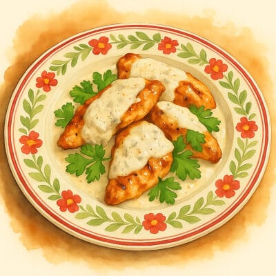 Frango com Molho Branco do Alabama • Alabama White Sauce Chicken